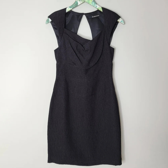 Black Halo Textured Sheath Cocktail Dress 4 - Picture 1 of 5